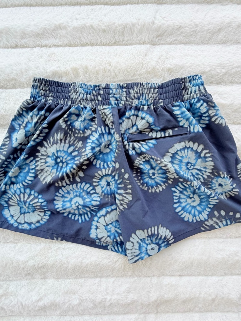 TOAD&CO Blue Tie-Dye Flowy Shorts Size M | Lightweight Summer Beachy - Picture 7 of 8